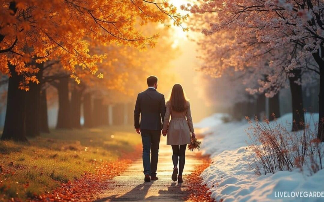 Future-proofing your relationship couple walking through all seasons emotional intimacy communication trust-building vulnerability