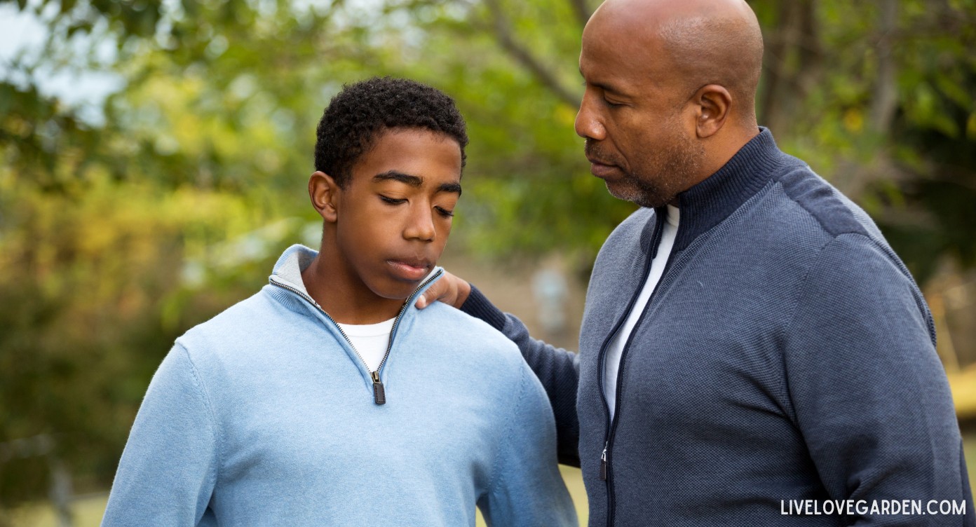 Parenting Adult Children After 18 Dad talking with Son