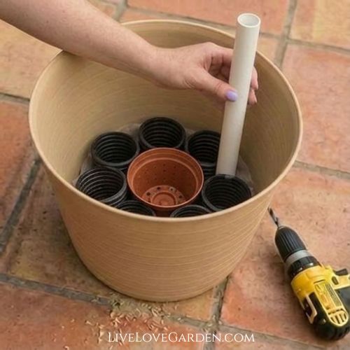 DIY Self watering gardening container Step 2 | Live Love Garden