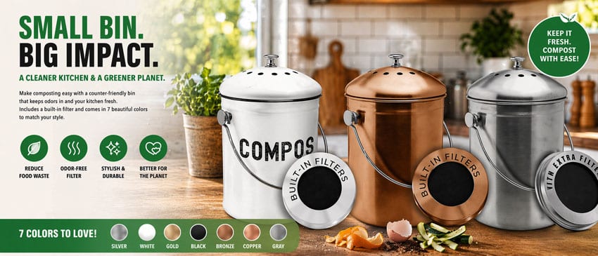 Stylish compost bins for the kitchen