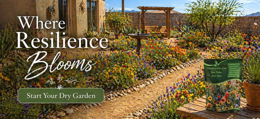 rewild with dryland wildflowers for arid climates and xeriscaping