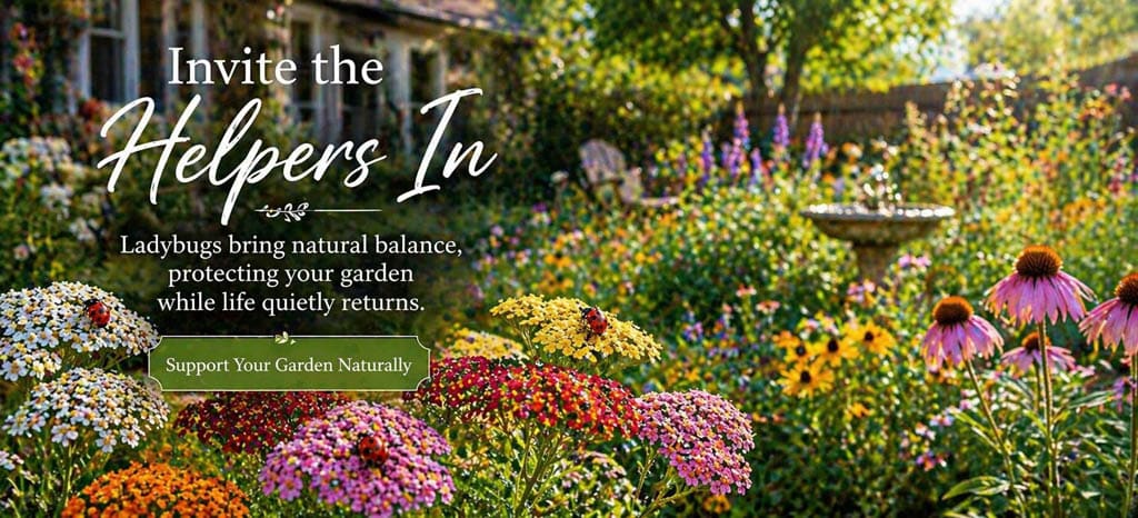 Rewilding your lawn lady bug helpers