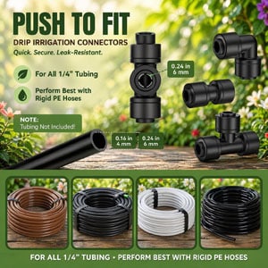 Push to fit dripline connector