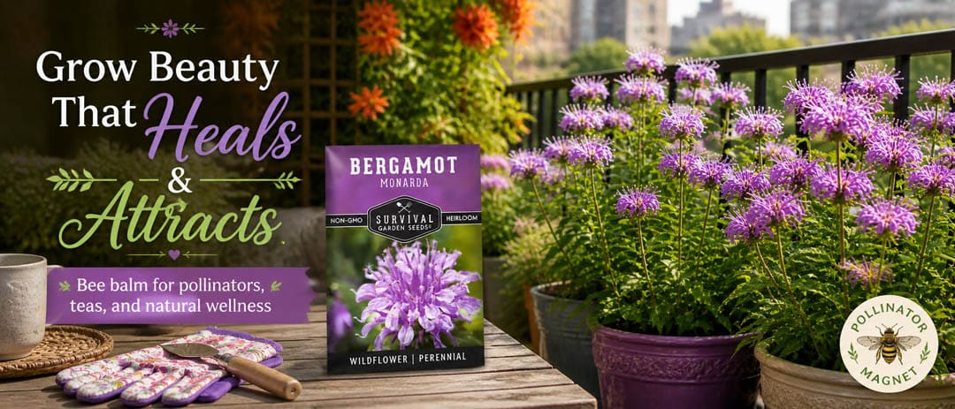 Bee Balm for herbal medicinal and pollinators