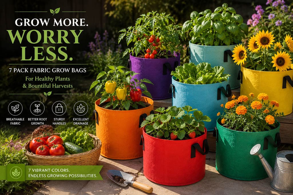 Colored Fabric Pots