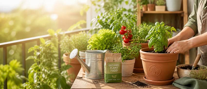 Container gardening mistakes image represented by not giving up