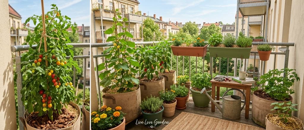 Hot Summer Balcony Garden