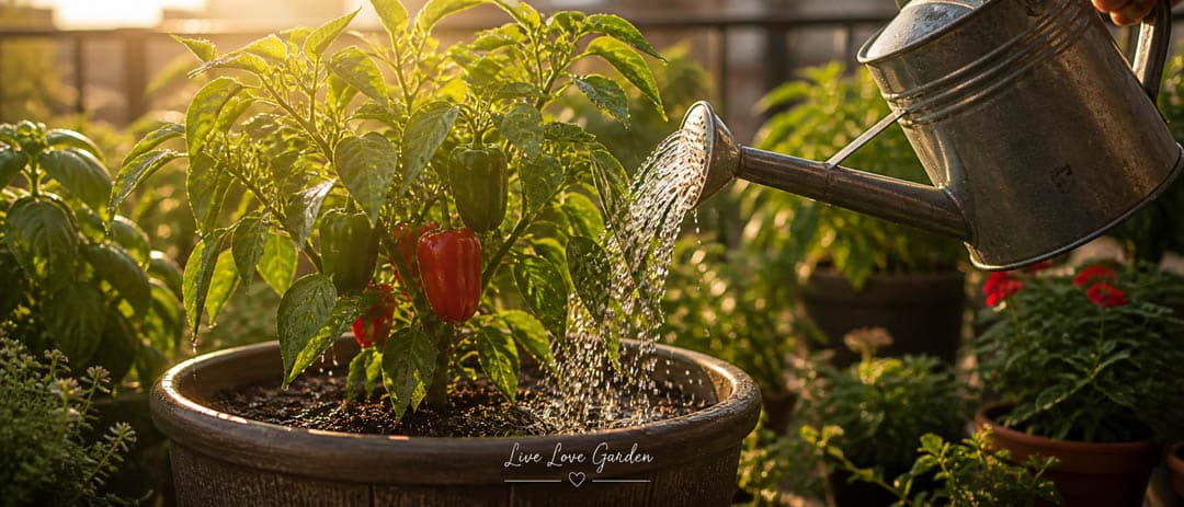 How to grow high-yield peppers in small places Proper Water