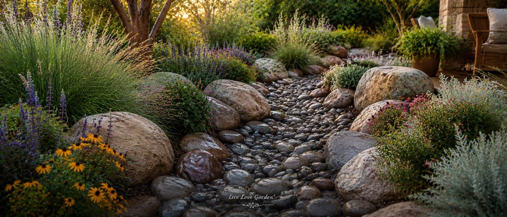 Dry Creek Bed for Water Conservation